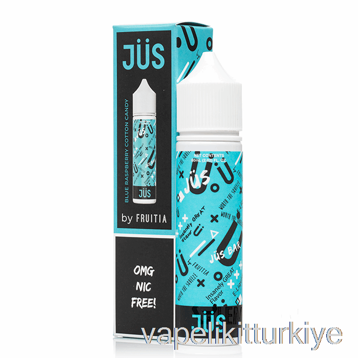 Vape Likit Mavi Ahududu Pamuk şekeri - Jus E-sıvı - 60ml 6mg
